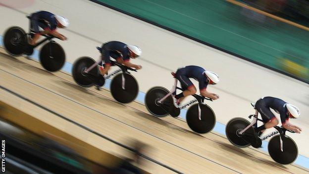 Laura Trott, Elinor Barker, Katie Archibald and Joanna Rowsell-Shand