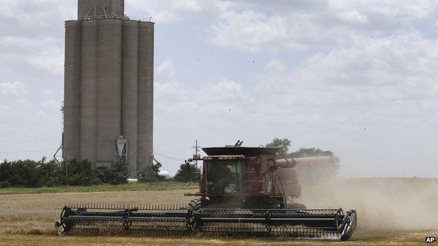 Grain silos in Kansas