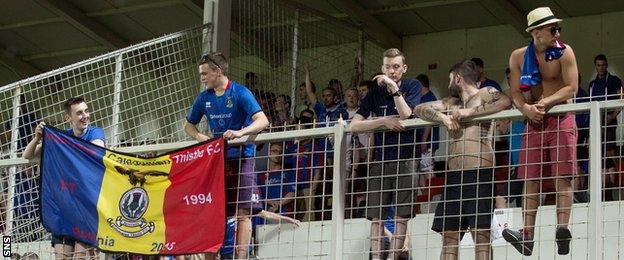 Inverness Caley Thistle fans made the long journey to Romania where they saw their team draw 0-0 with Astra Giurgiu in the Europa League's second qualifying round