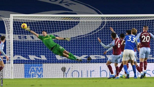 Emiliano Martinez denies Dan Burn in the first half