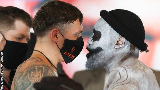 Chisora arrived at Friday's weigh in with an unusual look