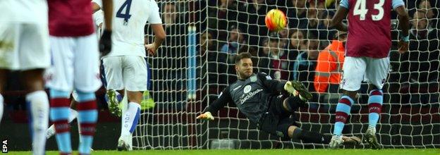 Mark Bunn saves Riyad Mahrez's penalty