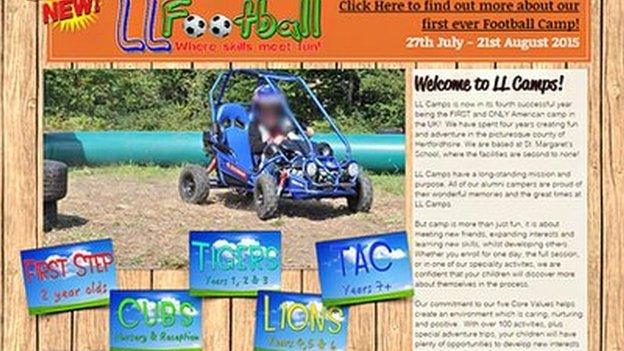 LL Camps website