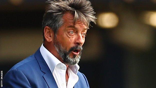 Phil Brown on the sidelines