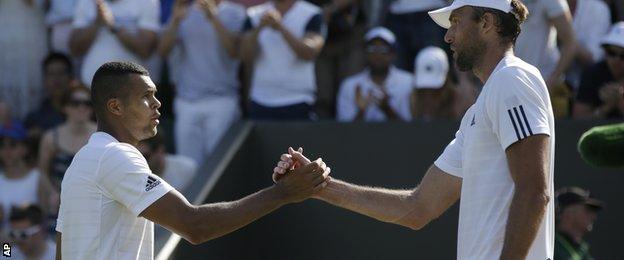 Jo-Wilfried Tsonga and Ivo Karlovic