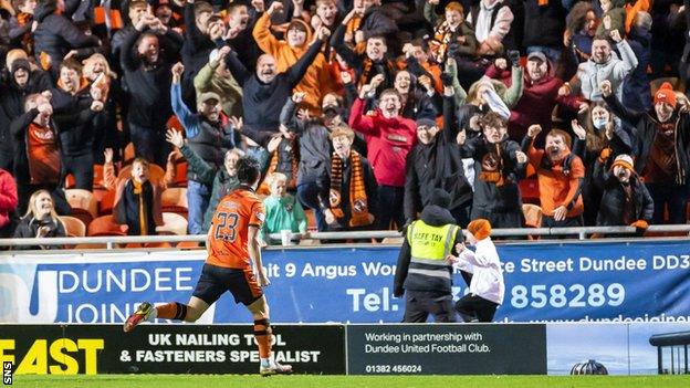 Ian Harkes' strike gave Dundee United victory in a fractious New Firm derby