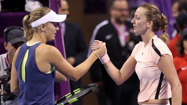 Petra Kvitova and Caroline Wozniacki