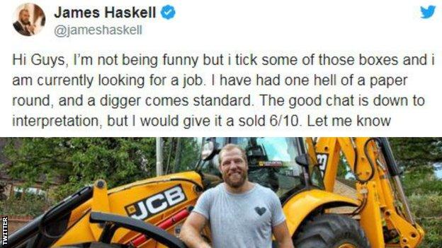 James Haskell tweet