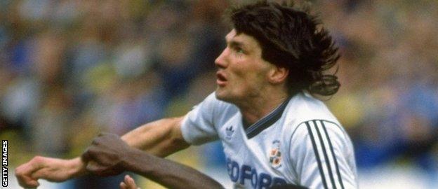Big Mick Harford in his playing pomp with Luton Town