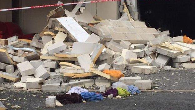 Towels out side the property