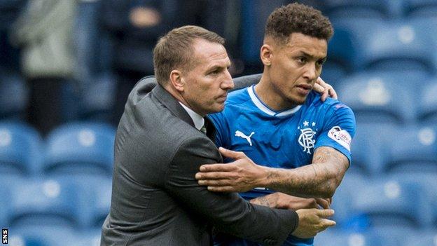 Brendan Rodgers and James Tavernier