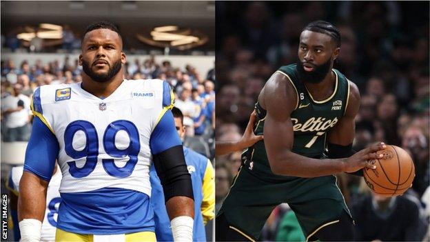 Aaron Donald and Jaylen Brown