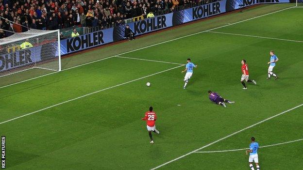 Riyad Mahrez scores for Manchester City