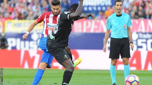 Yannick Carrasco scores for Atletico Madrid