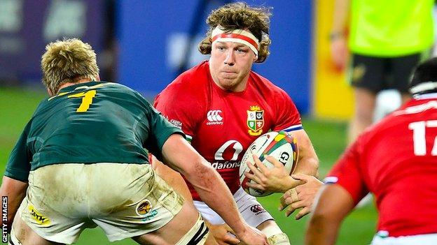 Hamish Watson playing for the British & Irish Lions against South Africa