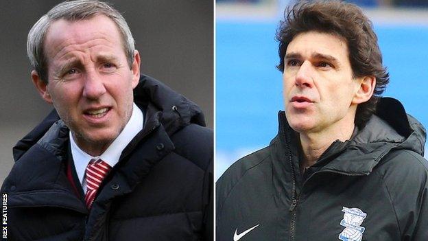 Lee Bowyer (left) and Aitor Karanka