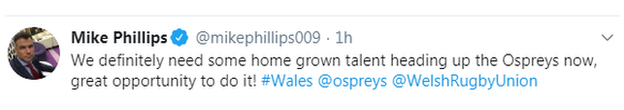 Mike Phillips' tweet