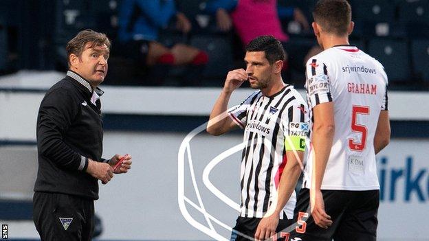 Dunfermline Athletic's Peter Grant, Graham Dorrans and Ross Graham