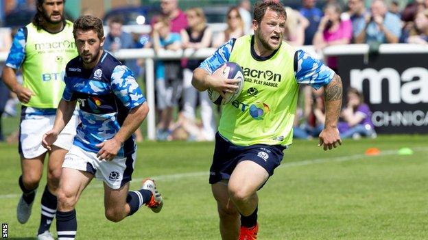 Ryan GRant in training for Scotland