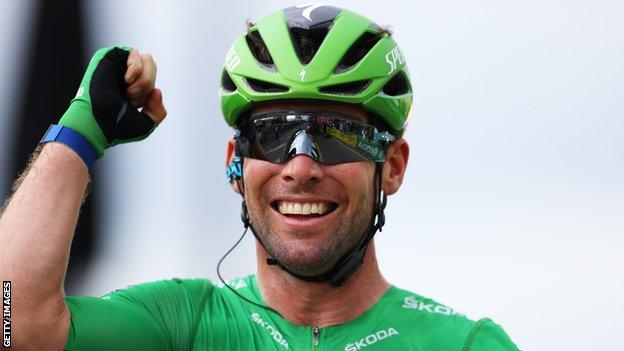 Cavendish also won stages four and six of this year's race