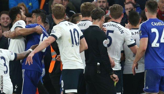 Tottenham and Chelsea melee