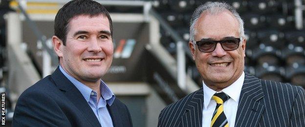 Burton manager Nigel Clough and chairman Ben Robinson