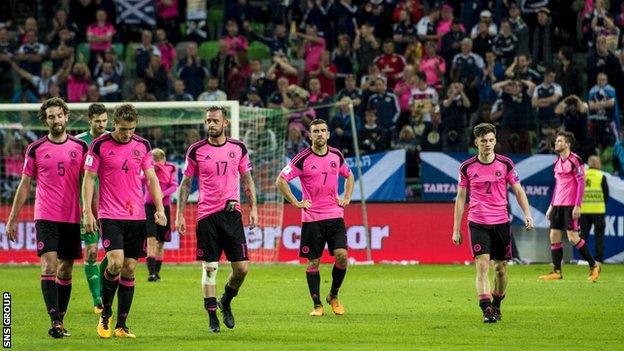 Scotland needed a win in Slovenia to guarantee a World Cup play-off place