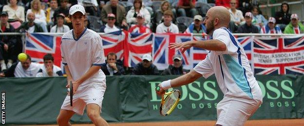 Delgado (right) and Murray played together in the Davis Cup