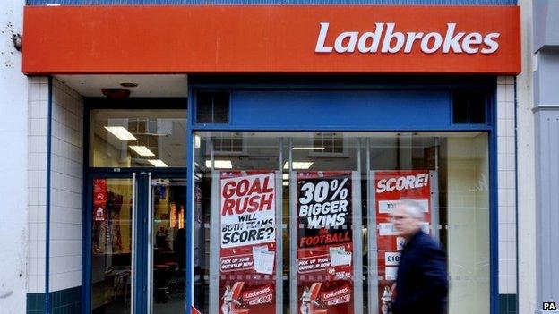 A Ladbrokes shop,