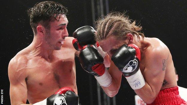 Jamie Conlan lands a punch during his victory over David Koos in November