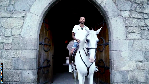 Ricardo Quaresma on a white horse