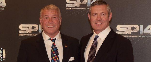 Scott Hastings (left) and brother Gavin at last year's BBC Sports Personality of the Year awards