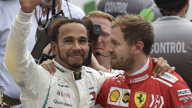 Lewis Hamilton and Sebastian Vettel