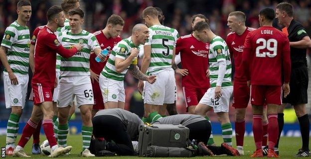 Aberdeen's hopes all but evaporated after Dominic Ball was dismissed