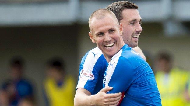 Kenny Miller (left) scored twice for Rangers