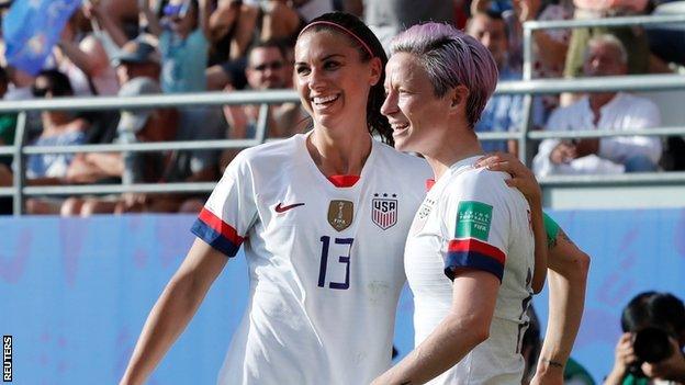 Alex Morgan and Megan Rapinoe