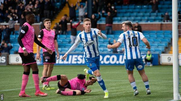 Kilmarnock scorer Oli Shaw celebrates