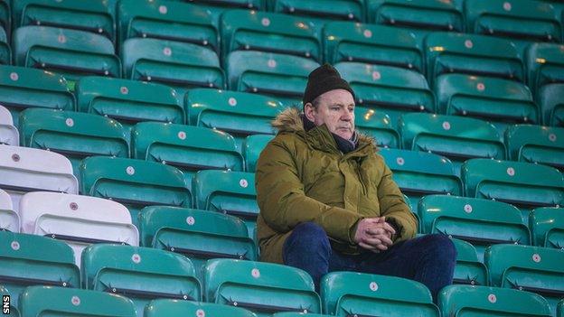 A supporter at Celtic Park