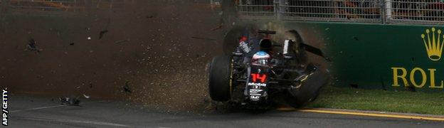 Alonso's crash in Australia