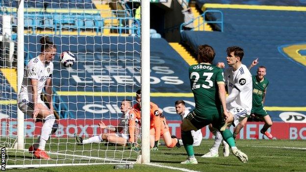 Ben Osborn scores against Leeds