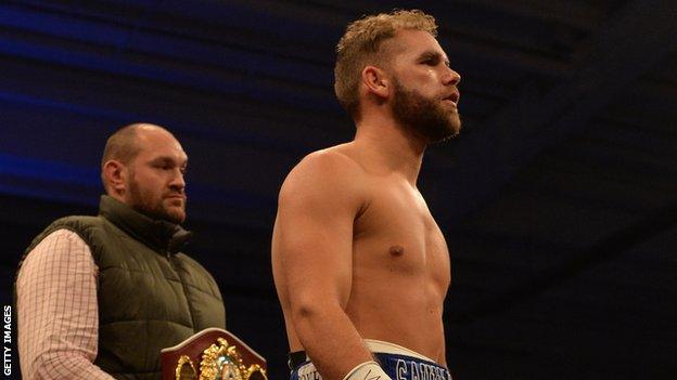 Tyson Fury (left) and Billy Joe Saunders