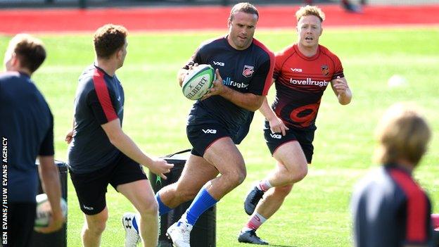 Jamie Roberts has already begun training with his new Dragons team-mates