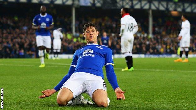 Everton midfielder Ross Barkley