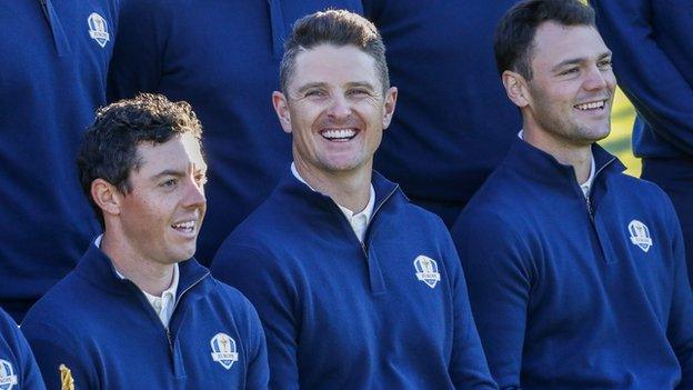 Rory McIlroy, Justin Rose and Martin Kaymer