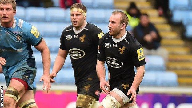 Dan Robson scored Wasps' crucial second try against London Irish at the Ricoh Arena