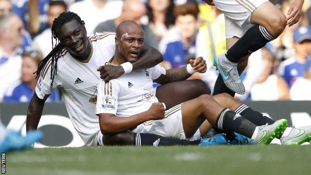 Swansea duo Bafetimbi Gomis and Andre Ayew