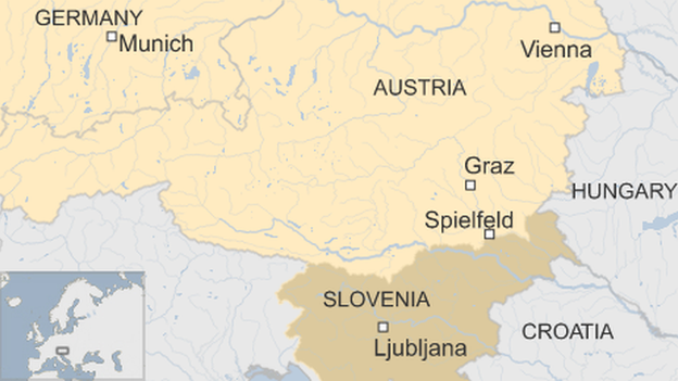 Austria border map