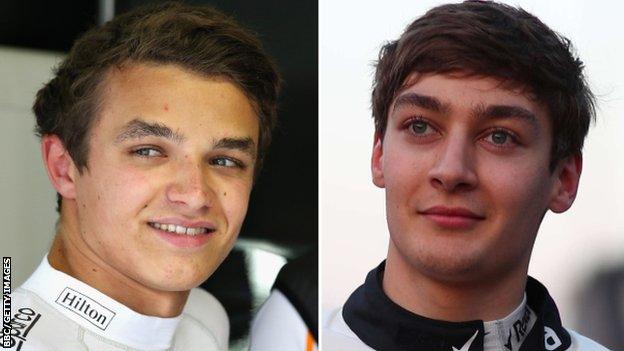 Lando Norris and George Russell