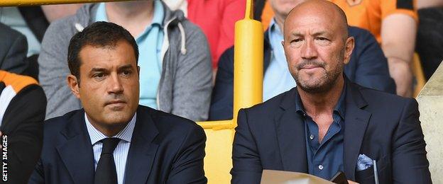 Zenga, right, was in the stands for Saturday's pre-season friendly defeat against Swansea