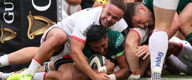 Bundee Aki scores against Ulster